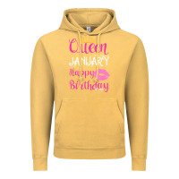 Vintage Mustard Queen Was Born İn January Happy Birthday Vintage Hoodie - Bettercallsaul