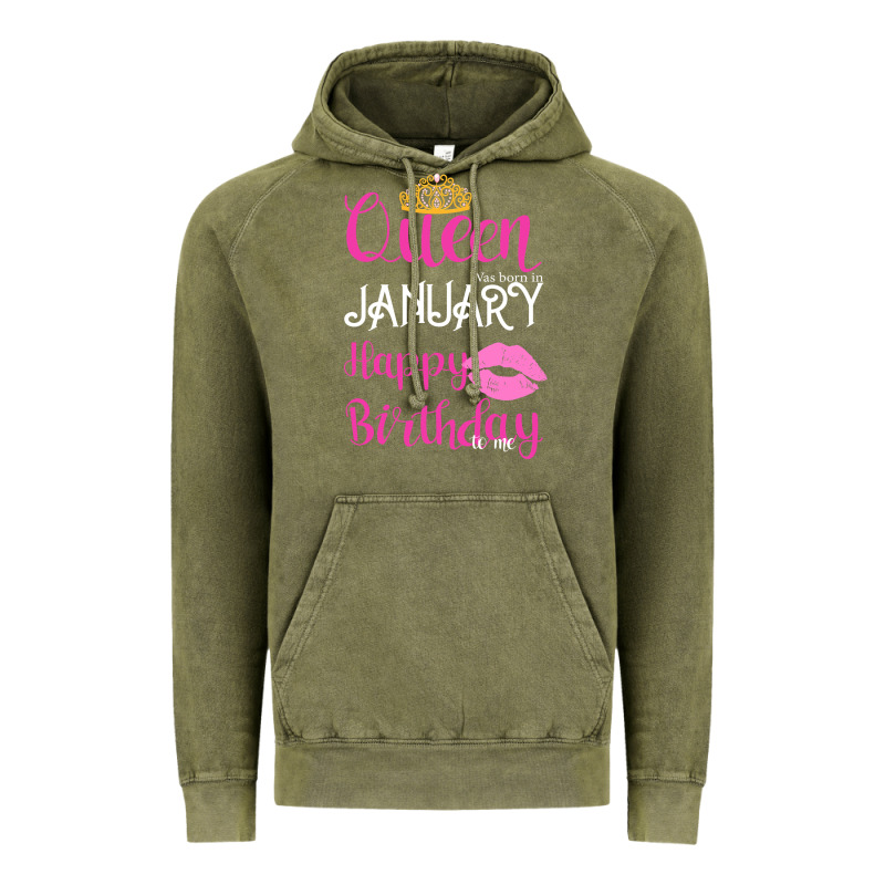 Queen Was Born İn January Happy Birthday Vintage Hoodie by Bettercallsaul | Teevron