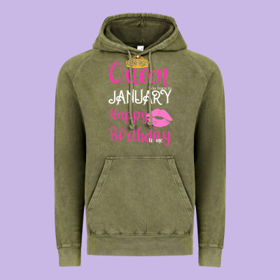 Queen Was Born İn January Happy Birthday Vintage Hoodie Designed By Bettercallsaul