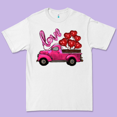 Valentines Day Turck With Balloons Premium Tee Designed By Ranaportraitstore