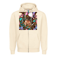 Sandshell hairdresser messy bun hand mirror and scissors with leopard and tiger  Zipper Hoodie - BundleAndBundleShop