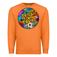 Carrot Trick Or Treat Hallowen Round Premium Sweatshirt - LillyAllenDesigns