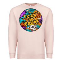 Trick Or Treat Hallowen Round Premium Sweatshirt | Teevron