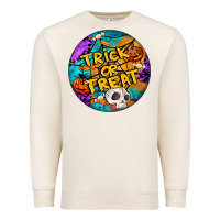 Sandshell Trick Or Treat Hallowen Round Premium Sweatshirt - LillyAllenDesigns