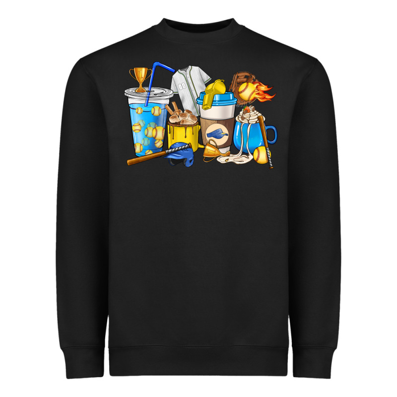 Softball Coffee Cups Heavyweight Sweatshirt by HowdyJamesFarm | Teevron