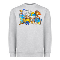 Heather Grey Softball coffee cups Heavyweight Sweatshirt - HowdyJamesFarm