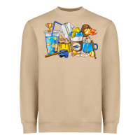 Mushroom Softball coffee cups Heavyweight Sweatshirt - HowdyJamesFarm