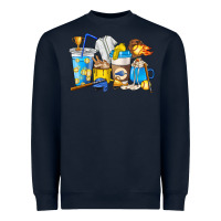 Navy Softball coffee cups Heavyweight Sweatshirt - HowdyJamesFarm