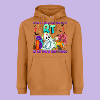 Respiratory Therapist Halloween Humor Heavyweight Hoodie Designed By Cowhidedigitalart