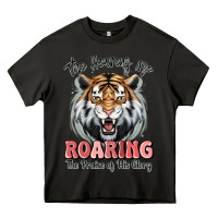 Asphalt the heavens are roaring tiger Heavy Core Tee - MaliasSmallBusiness