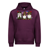 Mauve Wine military gnomes star Urban Hoodie - Artiststas