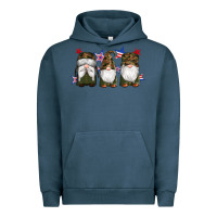 Pigment Midnight Navy military gnomes star Urban Hoodie - Artiststas
