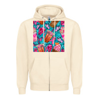 Sandshell breast cancer coffee cups with butterfly seamless pattern bbs Zipper Hoodie - BundleAndBundleShop