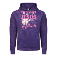 Cloud Purple This Girl Jesus And Softball Vintage Hoodie - Bettercallsaul