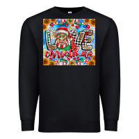 Black Love Christmas highland cow Premium Sweatshirt - CowhideDigitalArt