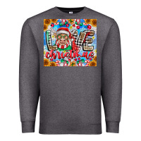 Charcoal Heather Love Christmas highland cow Premium Sweatshirt - CowhideDigitalArt