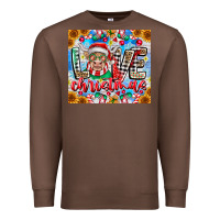 Chestnut Love Christmas highland cow Premium Sweatshirt - CowhideDigitalArt