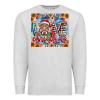 Dove Grey Love Christmas highland cow Premium Sweatshirt - CowhideDigitalArt