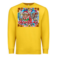 Love Christmas Highland Cow Premium Sweatshirt | Teevron