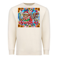 Sandshell Love Christmas highland cow Premium Sweatshirt - CowhideDigitalArt