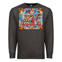 Smoke Love Christmas highland cow Premium Sweatshirt - CowhideDigitalArt