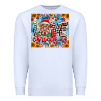 White Love Christmas highland cow Premium Sweatshirt - CowhideDigitalArt