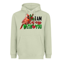 Matcha I Am Always With Your Cardinal Bird Heavyweight Hoodie - LillyAllenDesigns