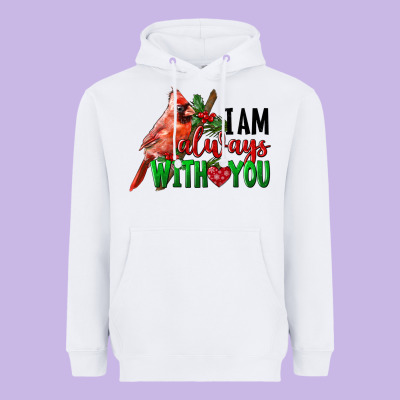 I Am Always With Your Cardinal Bird Heavyweight Hoodie Designed By Lillyallendesigns