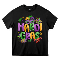 Black mardi gras Heavy Core Tee - MaliasSmallBusiness