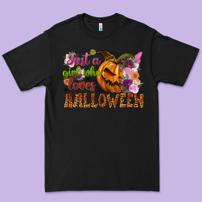 Just A Girl Who Loves Halloween Premium Tee Designed By Nancycooperartshop