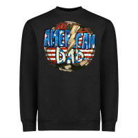 Black All american dad 4th of july Heavyweight Sweatshirt - CowGirlArtShop