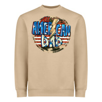 Mushroom All american dad 4th of july Heavyweight Sweatshirt - CowGirlArtShop