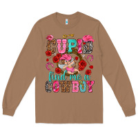Toasted Coconut Cupid find me a cowboy Valentine's Day Long Sleeve Tee - HowdyJamesFarm