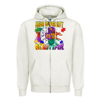 Oatmeal Heather Neurodiversity Is Beautiful Zipper Hoodie - FaDigitalArtStudio