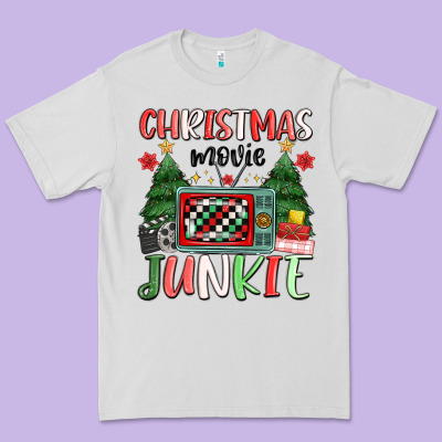 Christmas Movie Junkie Premium Tee Designed By Maliassmallbusiness