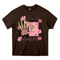 Chocolate Brown single season Heavy Core Tee - MaliasSmallBusiness
