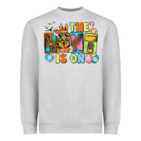 Heather Grey The hunt is on Easter Day Heavyweight Sweatshirt - CowGirlArtShop