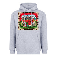 Heather Grey Sweet Summer Time Heavyweight Hoodie - CowhideDigitalArt