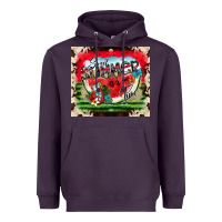 Plum Sweet Summer Time Heavyweight Hoodie - CowhideDigitalArt