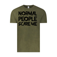 Vintage Olive Normal People Scare Me Vintage Tee - Bettercallsaul