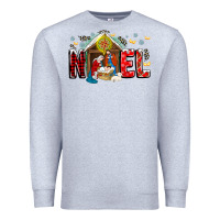 Heather Grey Noel Premium Sweatshirt - CowhideDigitalArt