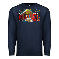 Navy Noel Premium Sweatshirt - CowhideDigitalArt