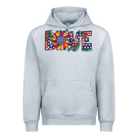 Heather Grey love sunflower usa flag leopard Urban Hoodie - Artiststas