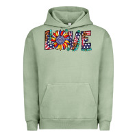 Pigment Oil Green love sunflower usa flag leopard Urban Hoodie - Artiststas
