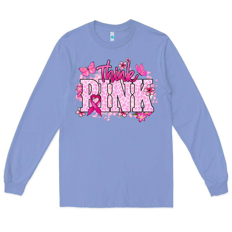 Think Pink Cancer Awareness Long Sleeve Tee by HowdyJamesFarm | Teevron