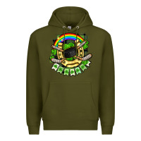 Army Green St. Patrick's Day Hockey Premium Hoodie - FaDigitalArtStudio