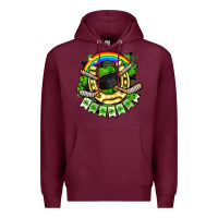 Burgundy St. Patrick's Day Hockey Premium Hoodie - FaDigitalArtStudio