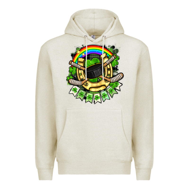 St. Patrick's Day Hockey Premium Hoodie by FaDigitalArtStudio | Teevron