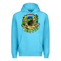 Ocean Blue St. Patrick's Day Hockey Premium Hoodie - FaDigitalArtStudio