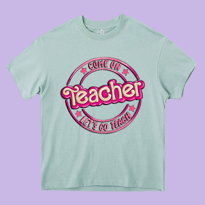 Come On Teacher Let's Go Teach Heavy Core Tee Designed By Maliassmallbusiness